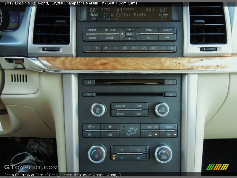 Crystal Champagne Metallic Tri-Coat / Light Camel 2012 Lincoln MKZ Hybrid