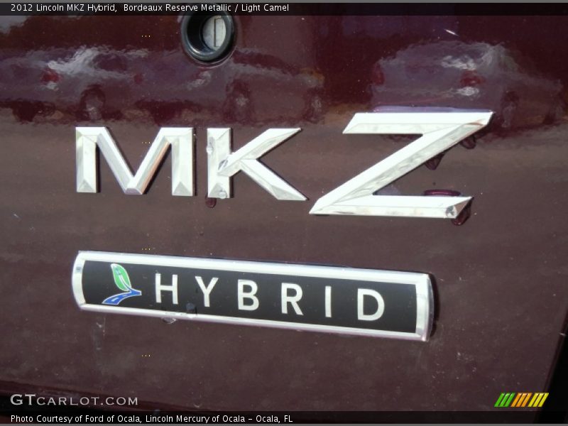 Bordeaux Reserve Metallic / Light Camel 2012 Lincoln MKZ Hybrid