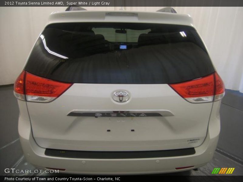 Super White / Light Gray 2012 Toyota Sienna Limited AWD