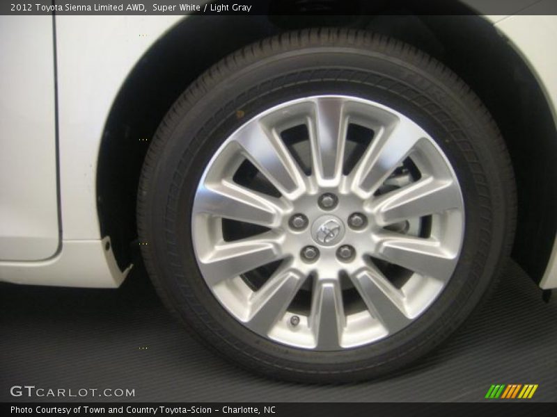 Super White / Light Gray 2012 Toyota Sienna Limited AWD