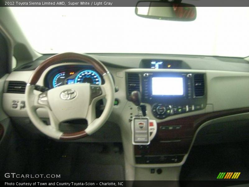Super White / Light Gray 2012 Toyota Sienna Limited AWD