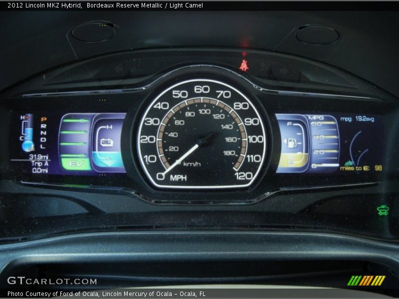 Bordeaux Reserve Metallic / Light Camel 2012 Lincoln MKZ Hybrid