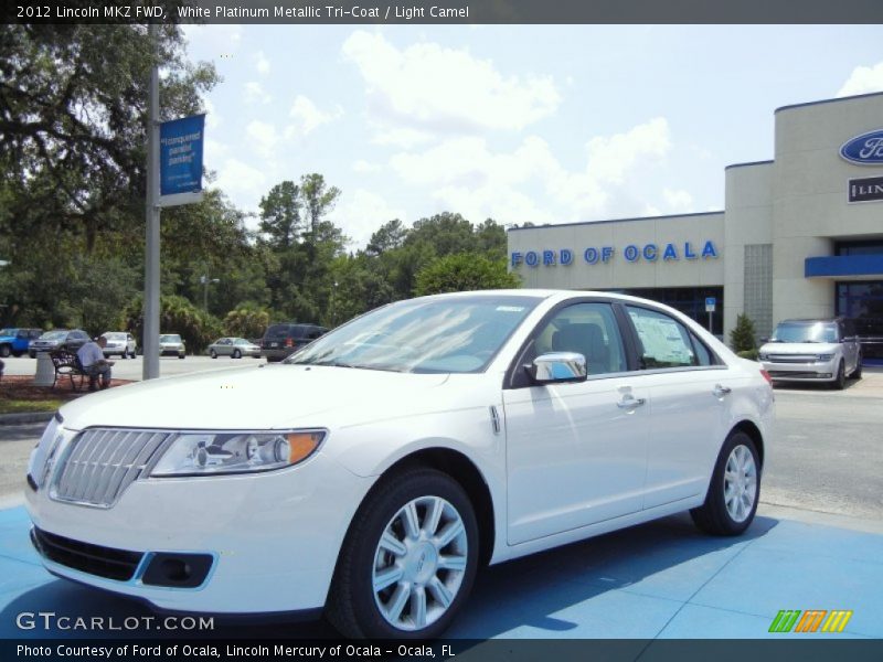 White Platinum Metallic Tri-Coat / Light Camel 2012 Lincoln MKZ FWD