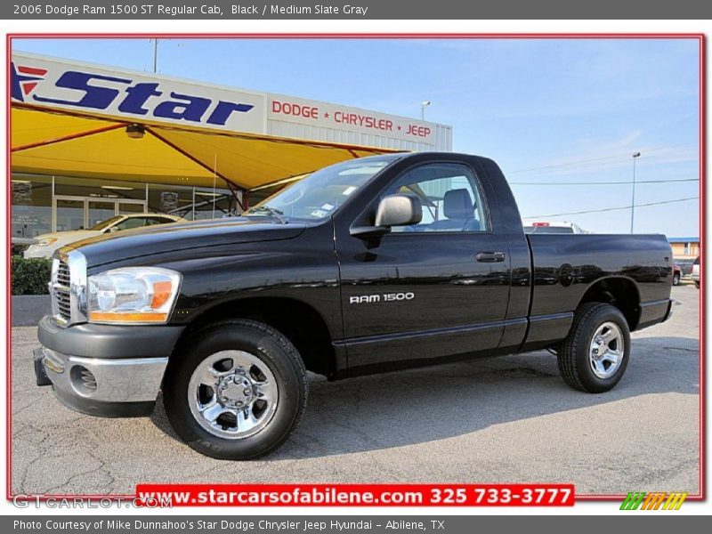 Black / Medium Slate Gray 2006 Dodge Ram 1500 ST Regular Cab