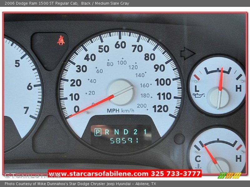 Black / Medium Slate Gray 2006 Dodge Ram 1500 ST Regular Cab