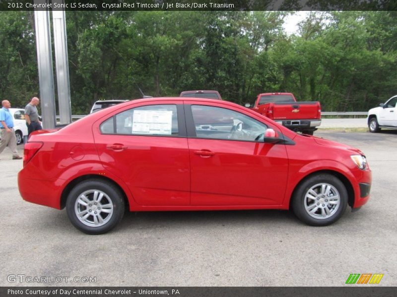 Crystal Red Tintcoat / Jet Black/Dark Titanium 2012 Chevrolet Sonic LS Sedan