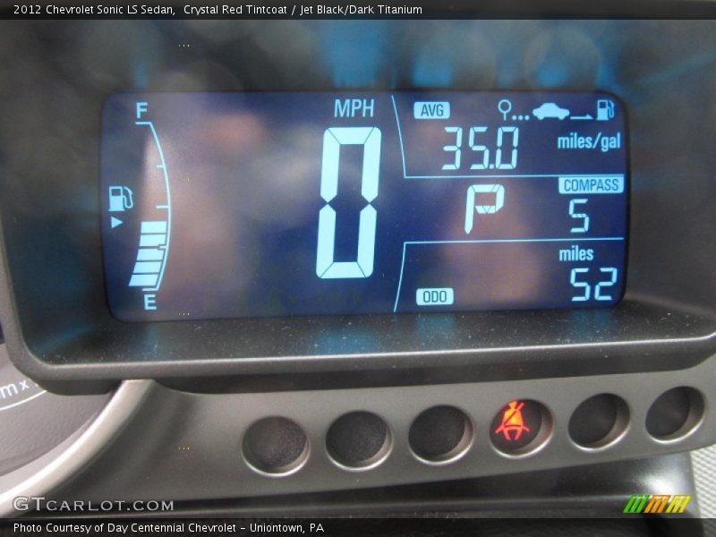 Crystal Red Tintcoat / Jet Black/Dark Titanium 2012 Chevrolet Sonic LS Sedan