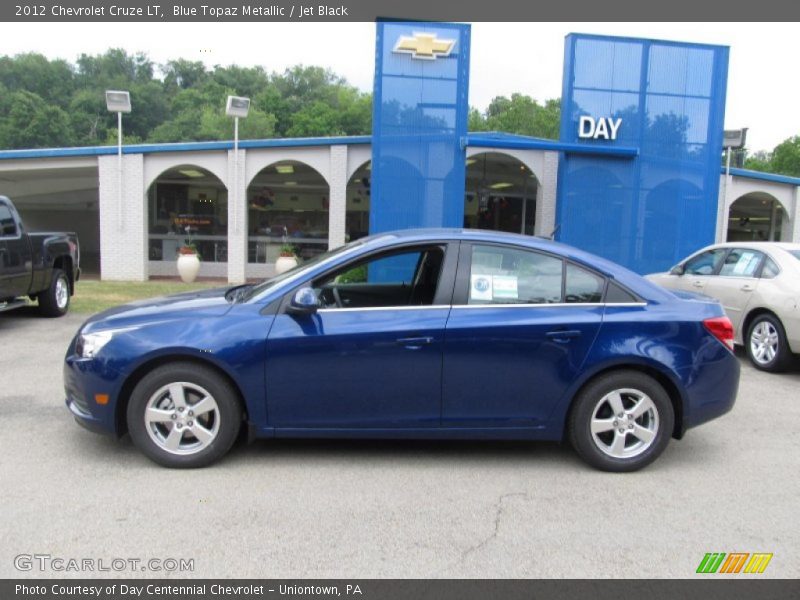 Blue Topaz Metallic / Jet Black 2012 Chevrolet Cruze LT