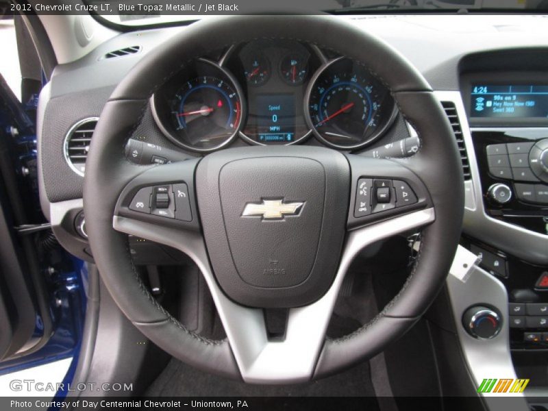 Blue Topaz Metallic / Jet Black 2012 Chevrolet Cruze LT