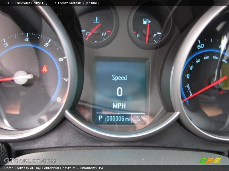 Blue Topaz Metallic / Jet Black 2012 Chevrolet Cruze LT