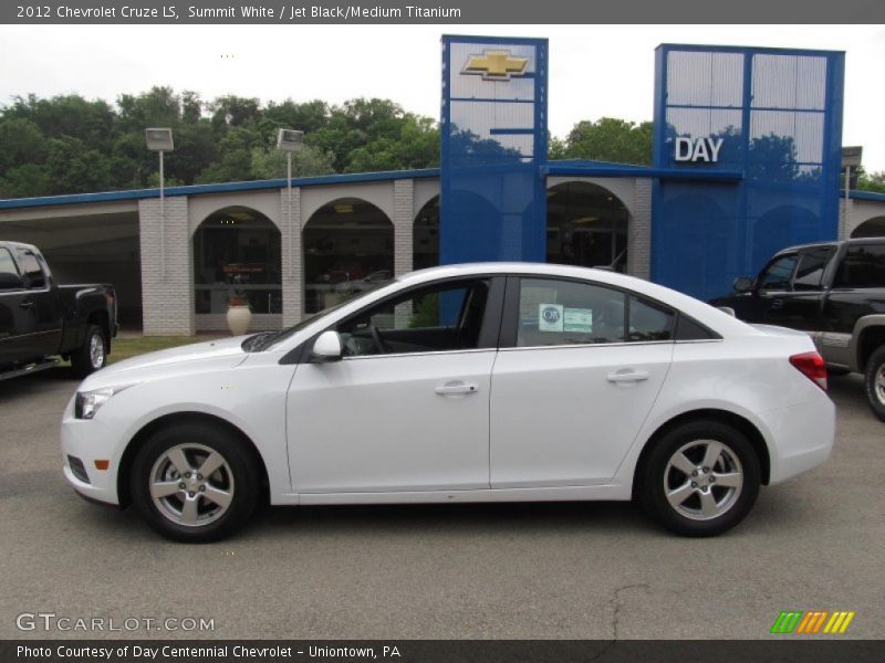 Summit White / Jet Black/Medium Titanium 2012 Chevrolet Cruze LS