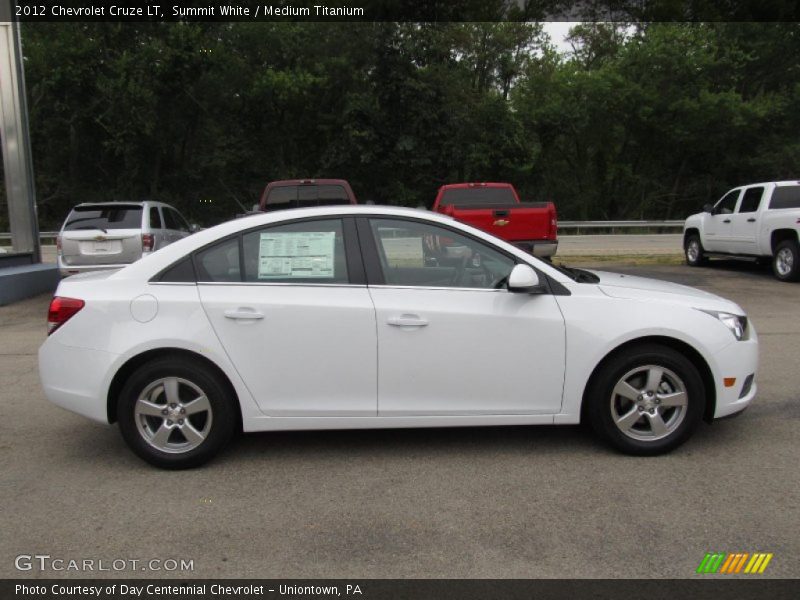 Summit White / Medium Titanium 2012 Chevrolet Cruze LT