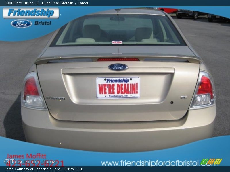 Dune Pearl Metallic / Camel 2008 Ford Fusion SE