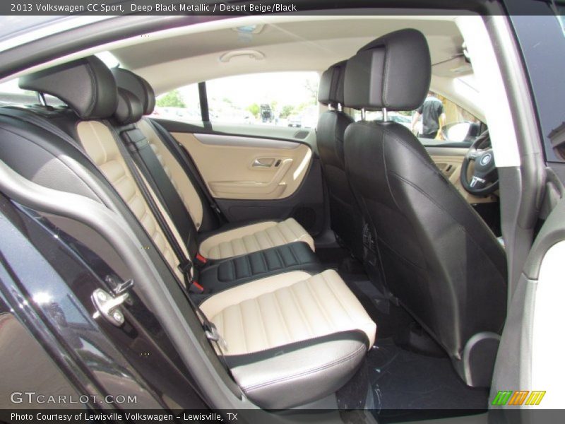 Deep Black Metallic / Desert Beige/Black 2013 Volkswagen CC Sport