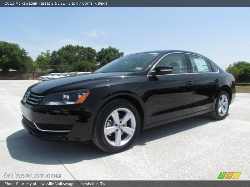 Black / Cornsilk Beige 2012 Volkswagen Passat 2.5L SE