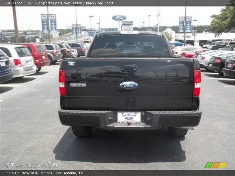 Black / Black/Red Sport 2008 Ford F150 FX2 Sport SuperCrew