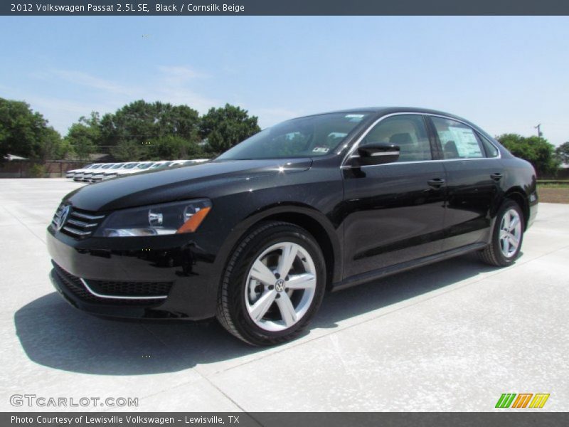 Black / Cornsilk Beige 2012 Volkswagen Passat 2.5L SE