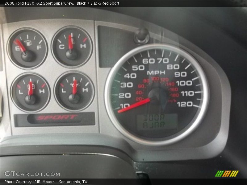 Black / Black/Red Sport 2008 Ford F150 FX2 Sport SuperCrew