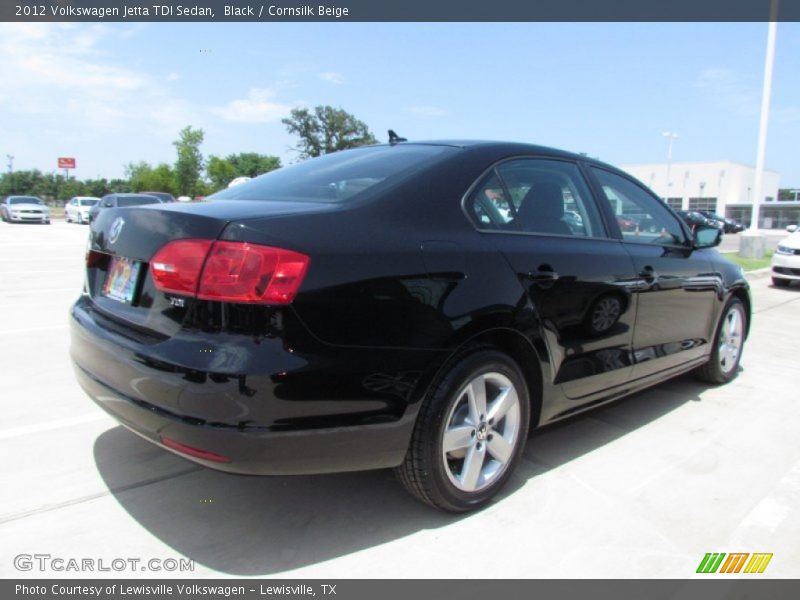 Black / Cornsilk Beige 2012 Volkswagen Jetta TDI Sedan