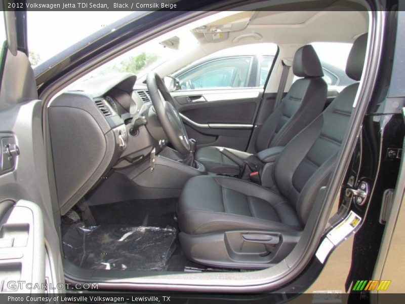 Black / Cornsilk Beige 2012 Volkswagen Jetta TDI Sedan