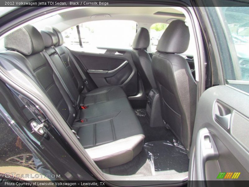 Black / Cornsilk Beige 2012 Volkswagen Jetta TDI Sedan
