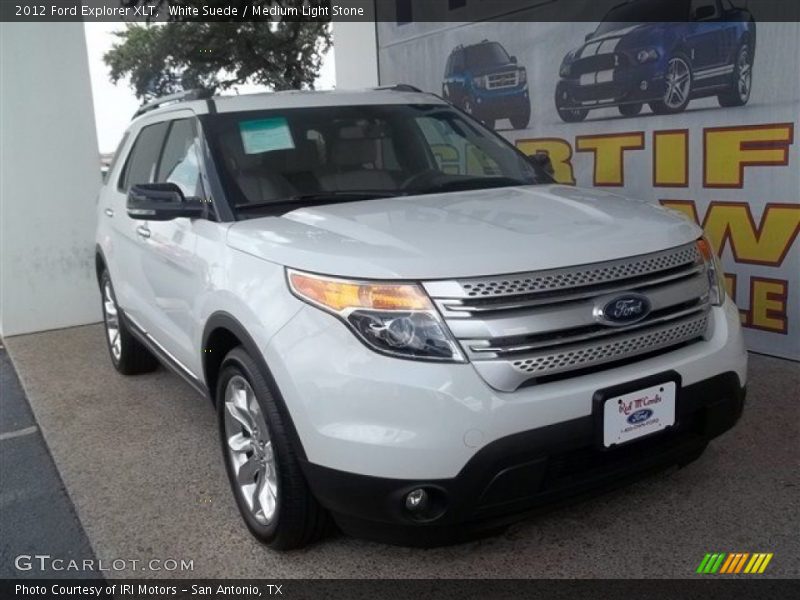 White Suede / Medium Light Stone 2012 Ford Explorer XLT