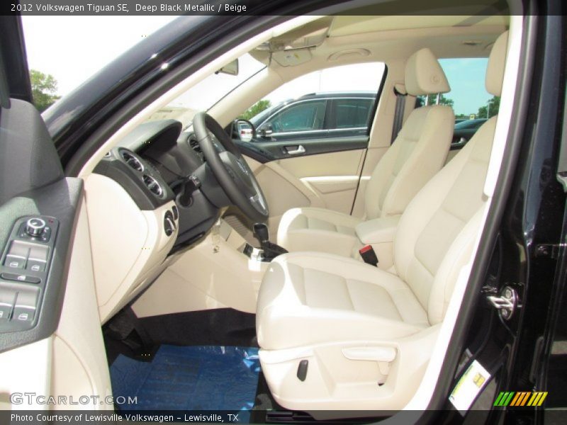 Deep Black Metallic / Beige 2012 Volkswagen Tiguan SE