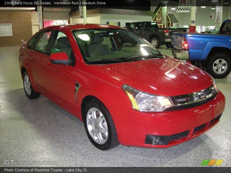 Vermillion Red / Medium Stone 2008 Ford Focus SES Sedan