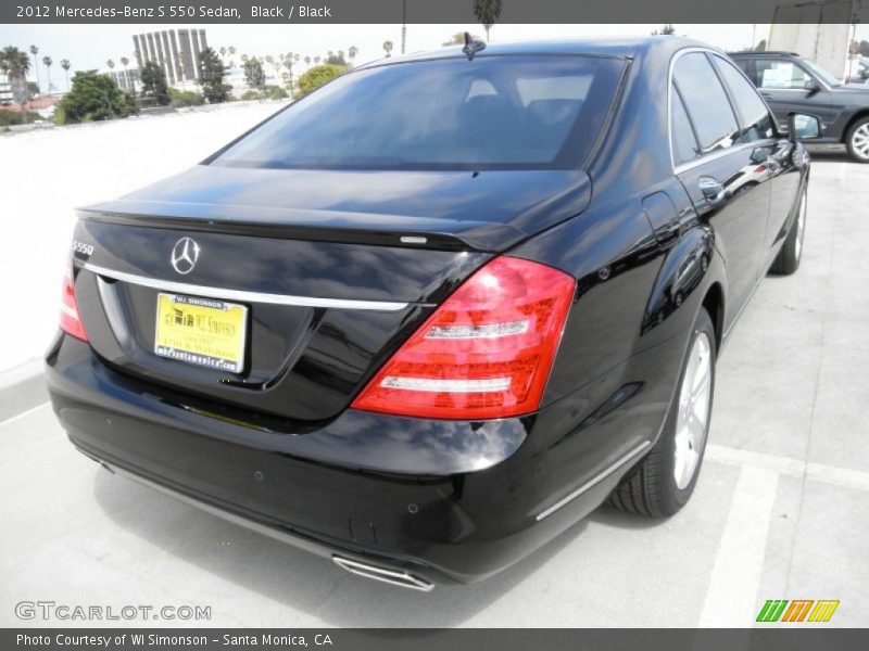 Black / Black 2012 Mercedes-Benz S 550 Sedan
