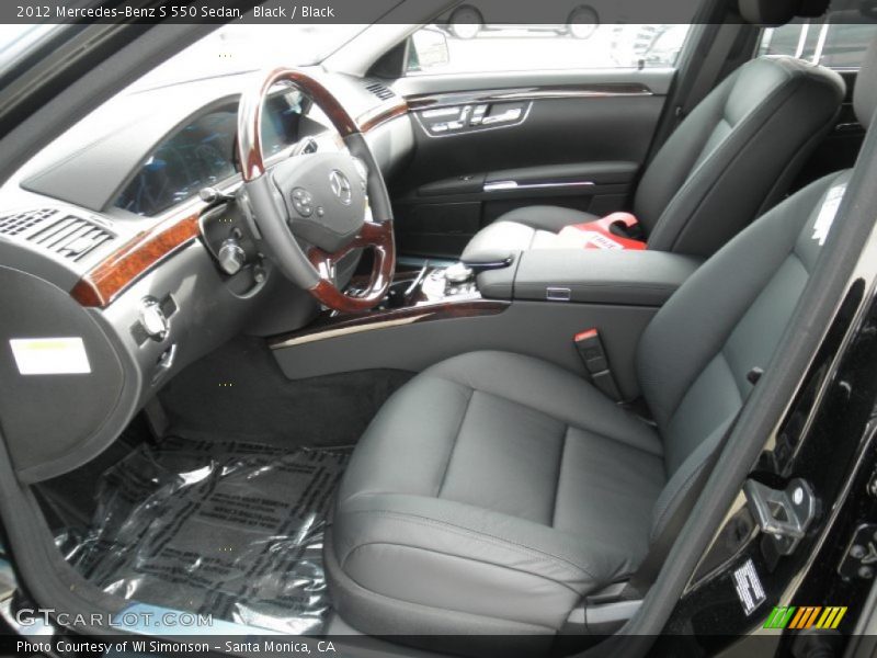 Black / Black 2012 Mercedes-Benz S 550 Sedan