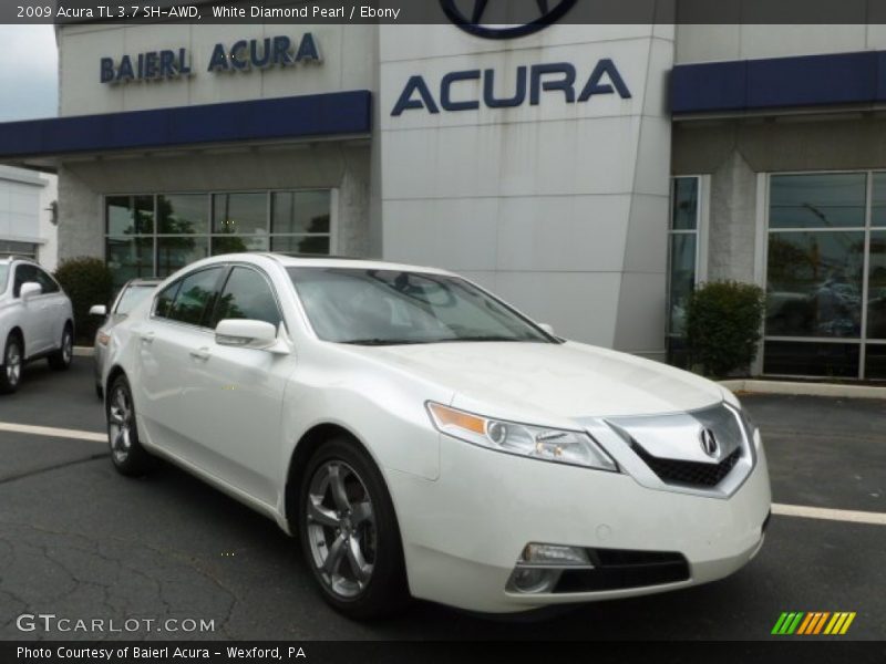 White Diamond Pearl / Ebony 2009 Acura TL 3.7 SH-AWD