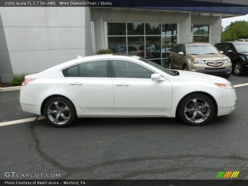White Diamond Pearl / Ebony 2009 Acura TL 3.7 SH-AWD