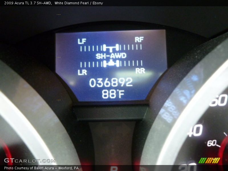 White Diamond Pearl / Ebony 2009 Acura TL 3.7 SH-AWD