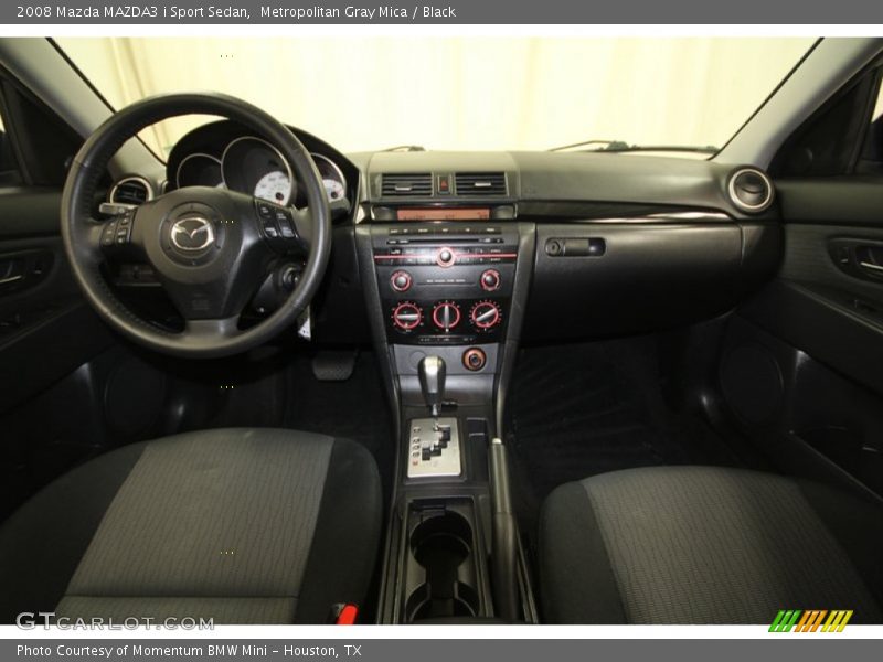 Metropolitan Gray Mica / Black 2008 Mazda MAZDA3 i Sport Sedan