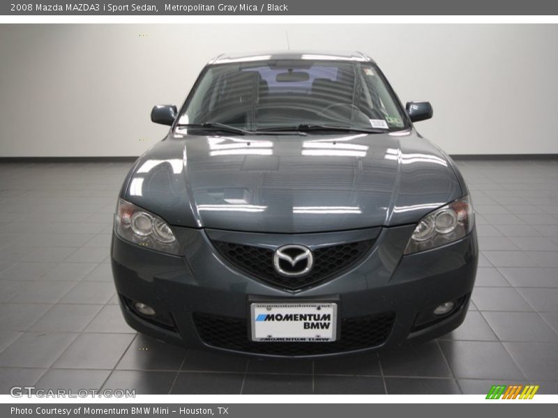 Metropolitan Gray Mica / Black 2008 Mazda MAZDA3 i Sport Sedan