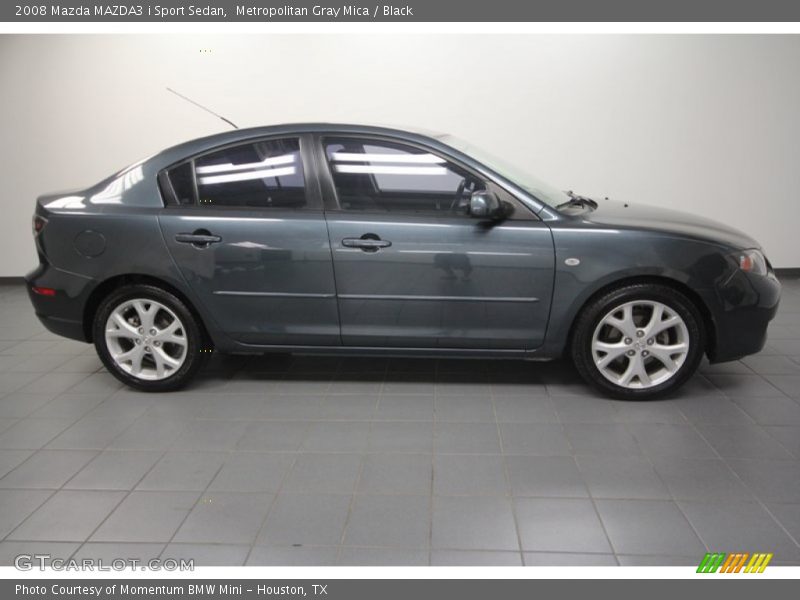 Metropolitan Gray Mica / Black 2008 Mazda MAZDA3 i Sport Sedan
