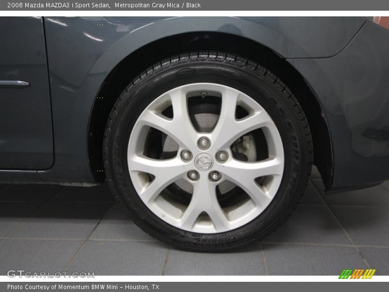 Metropolitan Gray Mica / Black 2008 Mazda MAZDA3 i Sport Sedan