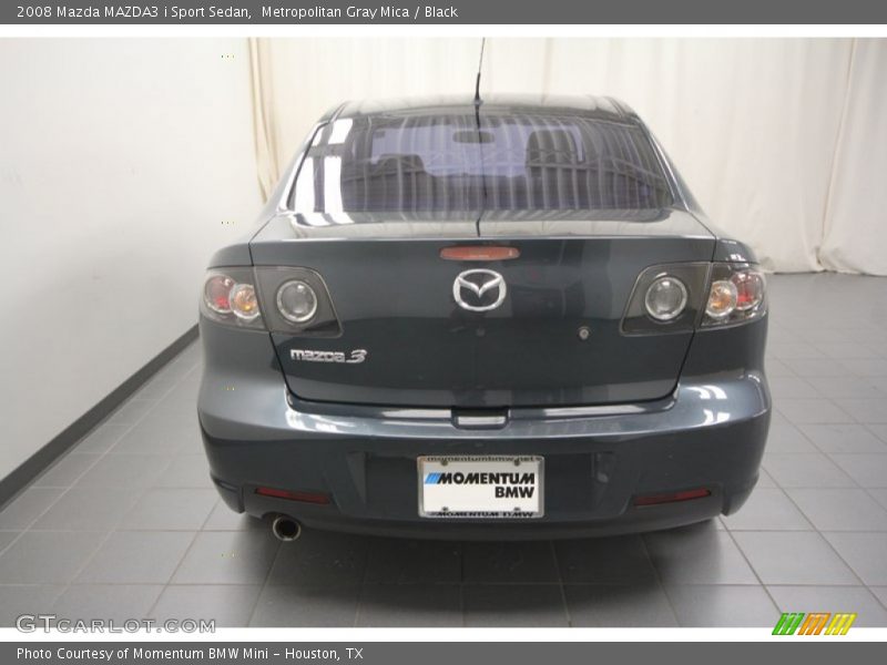 Metropolitan Gray Mica / Black 2008 Mazda MAZDA3 i Sport Sedan