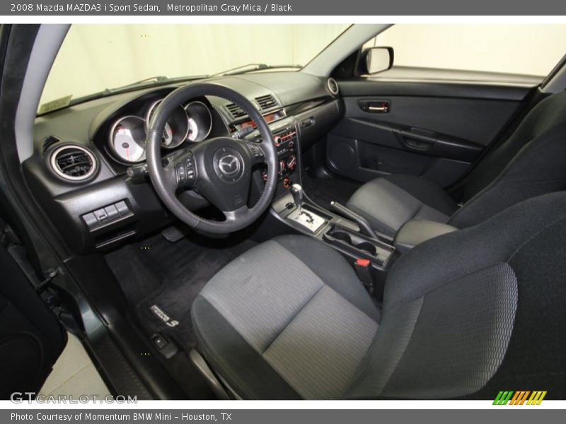 Metropolitan Gray Mica / Black 2008 Mazda MAZDA3 i Sport Sedan