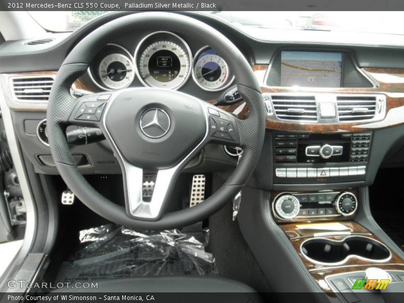 Palladium Silver Metallic / Black 2012 Mercedes-Benz CLS 550 Coupe