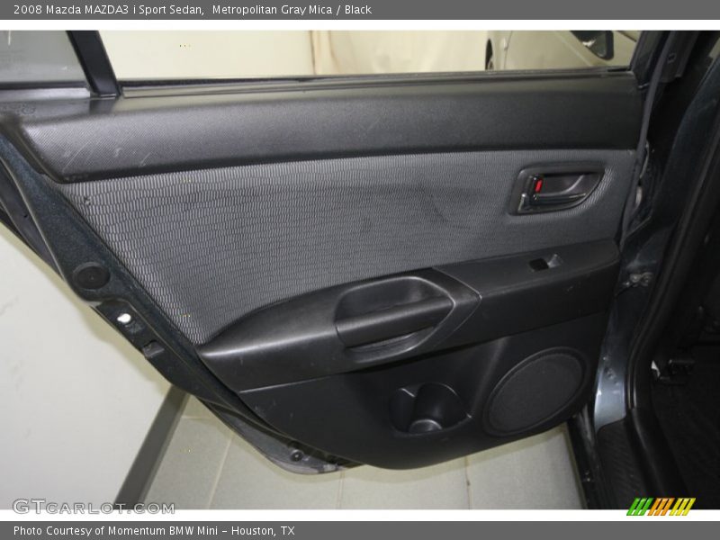 Metropolitan Gray Mica / Black 2008 Mazda MAZDA3 i Sport Sedan