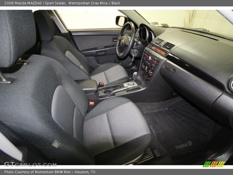 Metropolitan Gray Mica / Black 2008 Mazda MAZDA3 i Sport Sedan