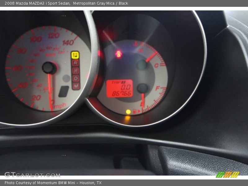 Metropolitan Gray Mica / Black 2008 Mazda MAZDA3 i Sport Sedan