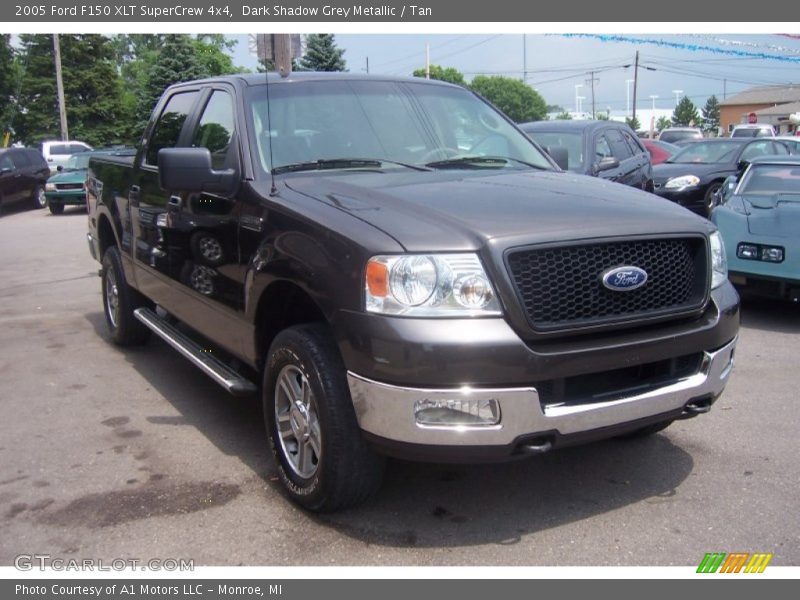 Dark Shadow Grey Metallic / Tan 2005 Ford F150 XLT SuperCrew 4x4