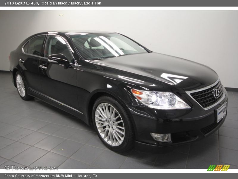 Obsidian Black / Black/Saddle Tan 2010 Lexus LS 460