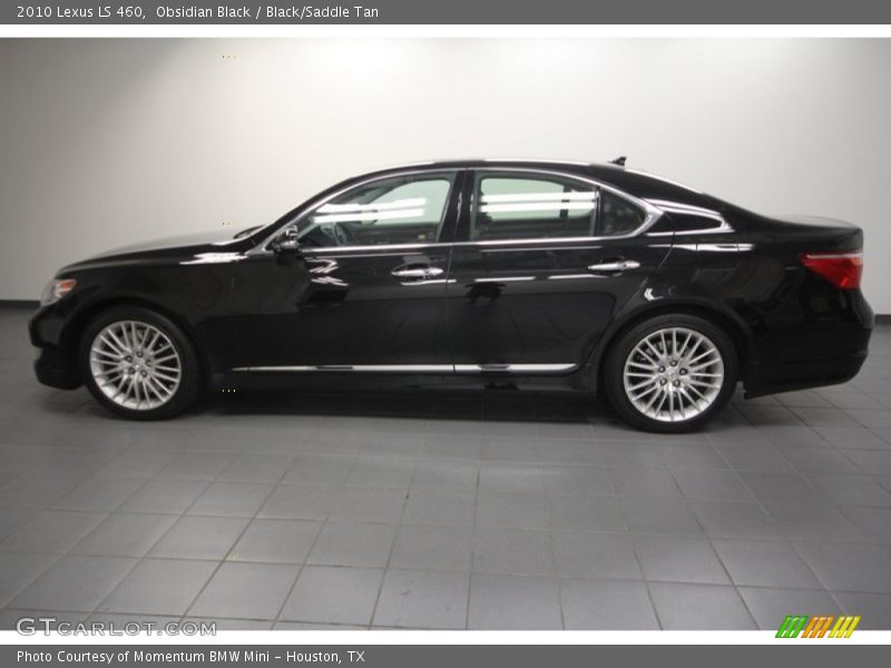 Obsidian Black / Black/Saddle Tan 2010 Lexus LS 460