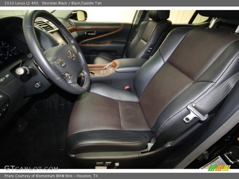 Obsidian Black / Black/Saddle Tan 2010 Lexus LS 460