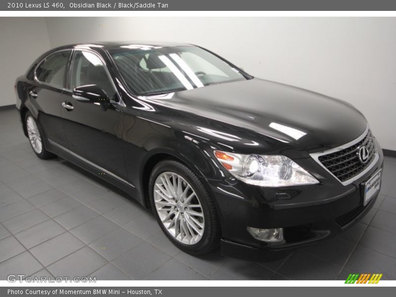 Obsidian Black / Black/Saddle Tan 2010 Lexus LS 460