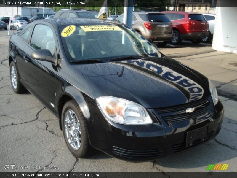 Black / Gray 2007 Chevrolet Cobalt LS Coupe