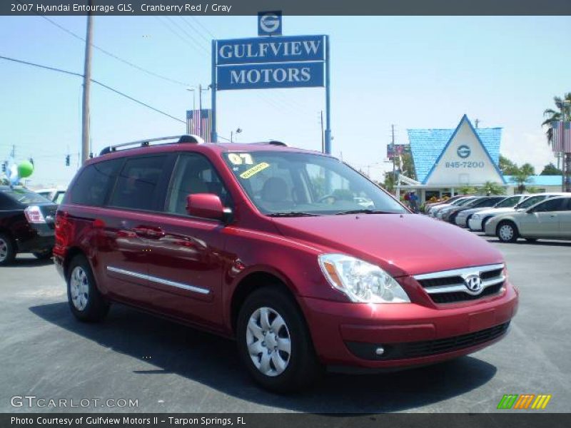 Cranberry Red / Gray 2007 Hyundai Entourage GLS